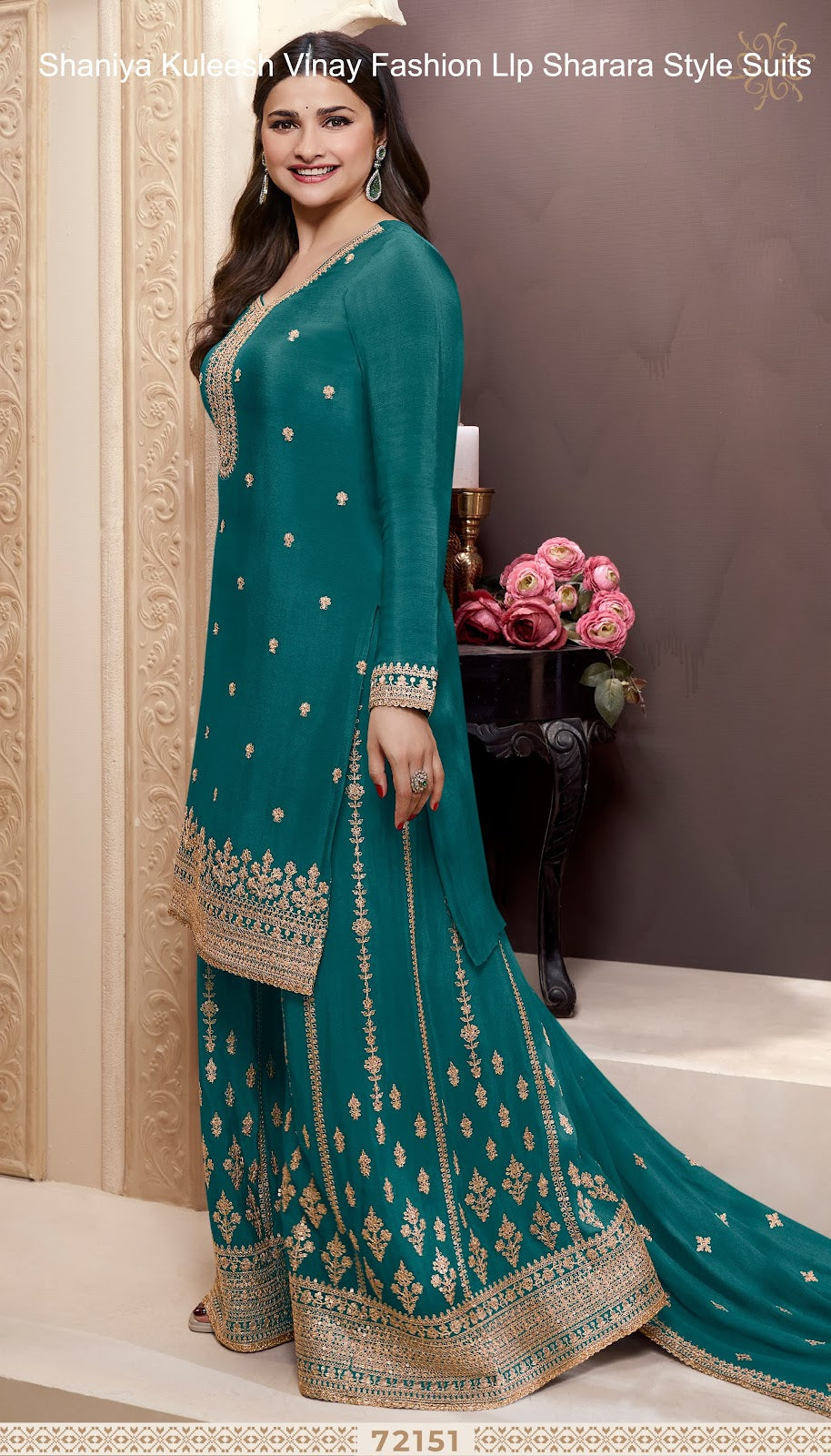 Shaniya Kuleesh Vinay Fashion Llp Chinon Sharara Style Suits Wholesaler Gujarat