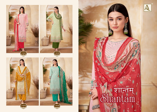 Shantam Discharge Print Alok Cambric Pant Style Suits Wholesaler India