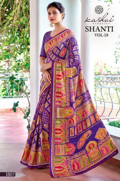 Shanti Vol 18 Kashvi Creation Sarees Exporter Ahmedabad