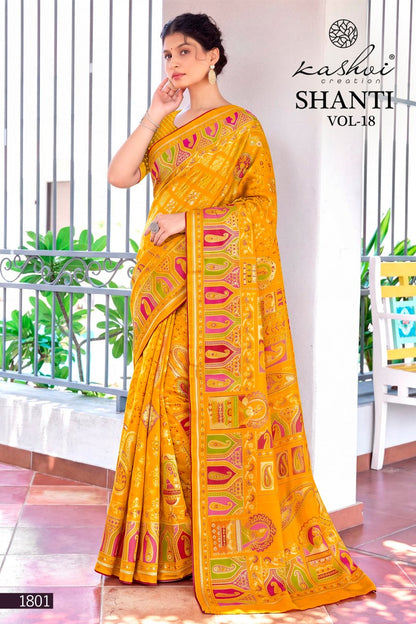 Shanti Vol 18 Kashvi Creation Sarees Exporter Ahmedabad