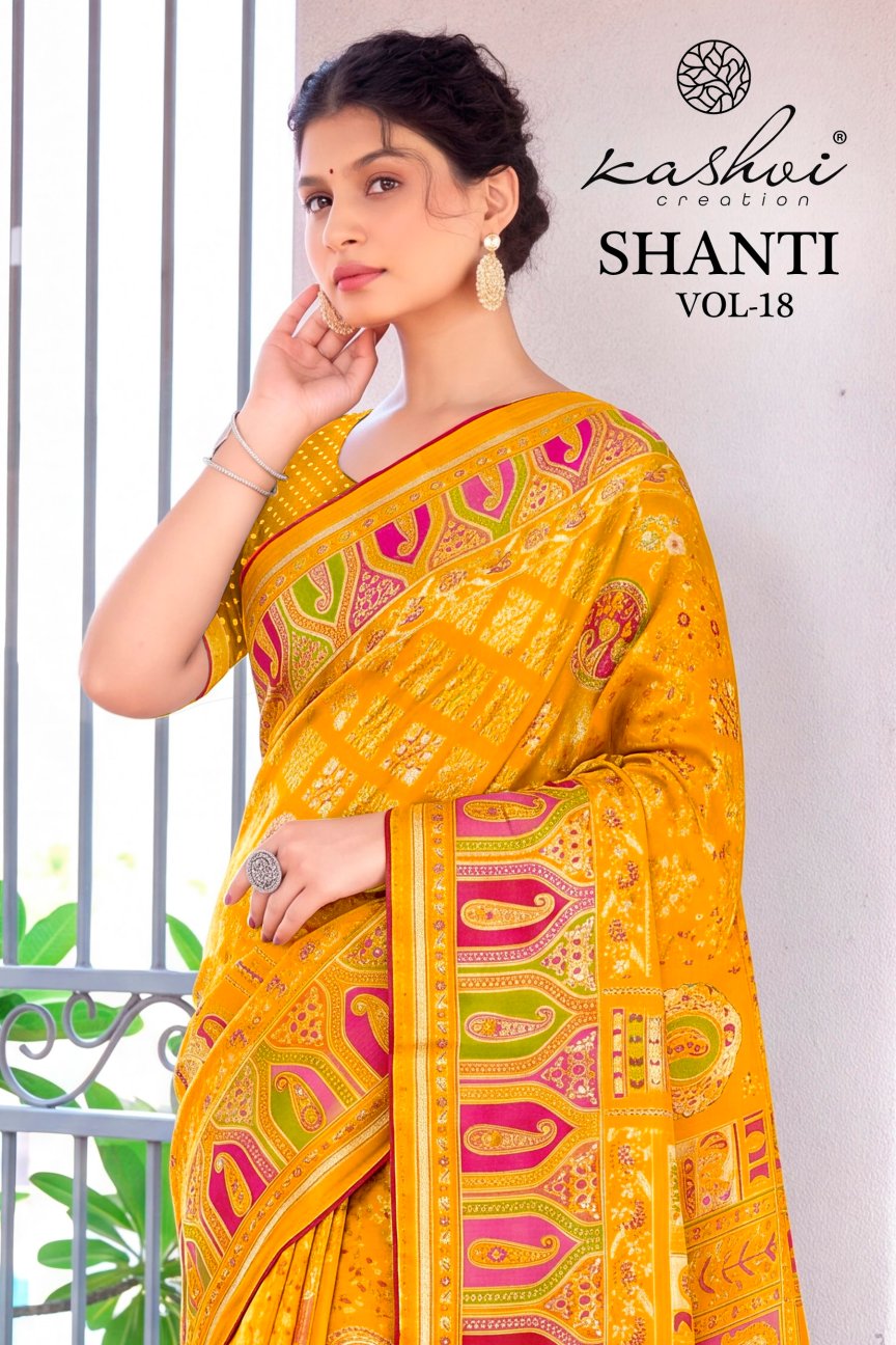 Shanti Vol 18 Kashvi Creation Sarees Exporter Ahmedabad