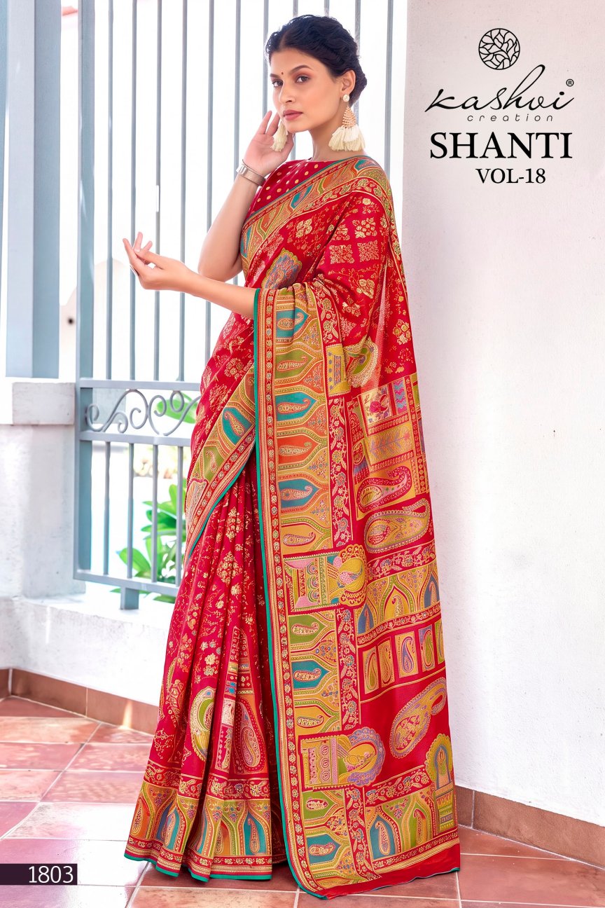 Shanti Vol 18 Kashvi Creation Sarees Exporter Ahmedabad