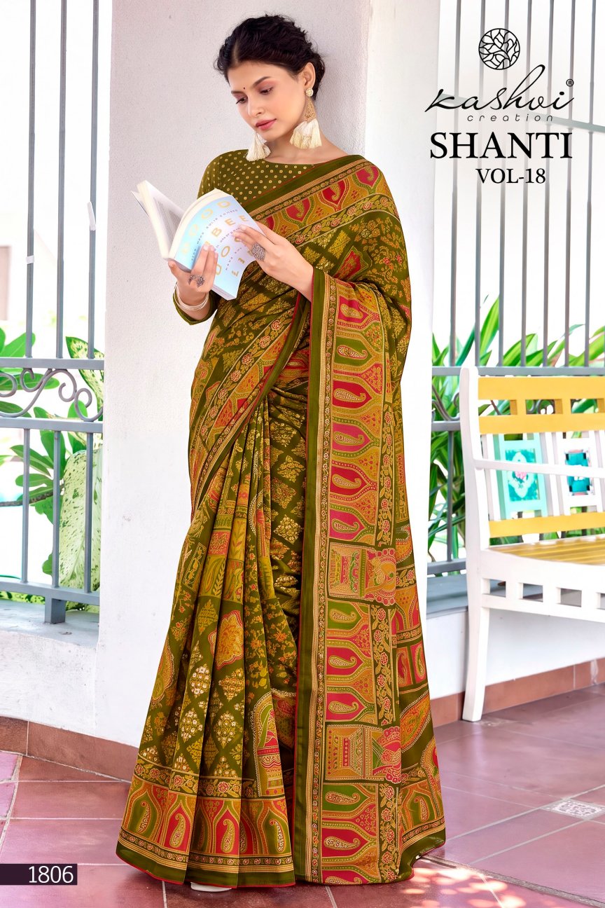 Shanti Vol 18 Kashvi Creation Sarees Exporter Ahmedabad
