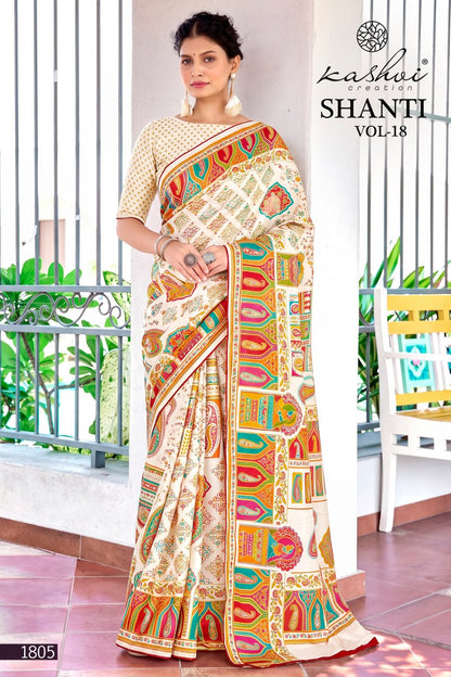 Shanti Vol 18 Kashvi Creation Sarees Exporter Ahmedabad