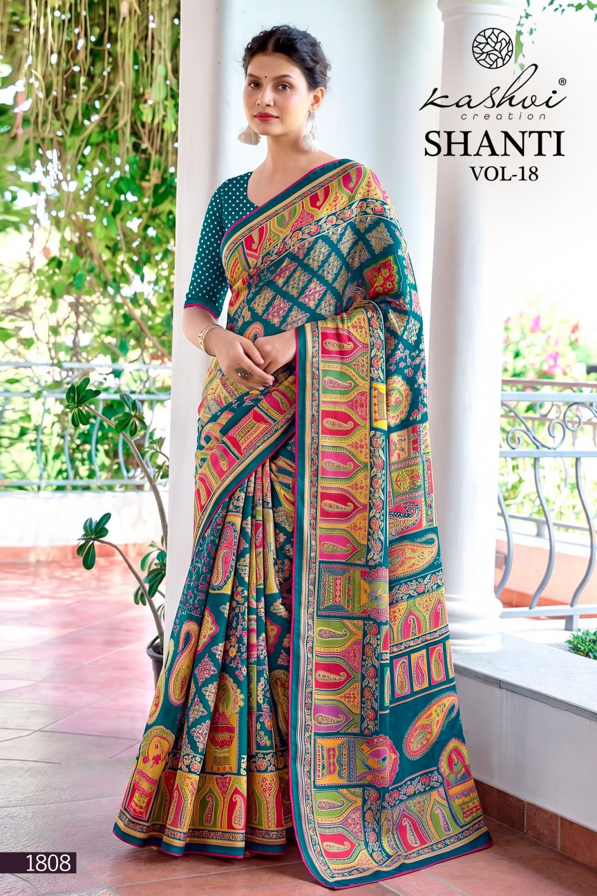 Shanti Vol 18 Kashvi Creation Sarees Exporter Ahmedabad