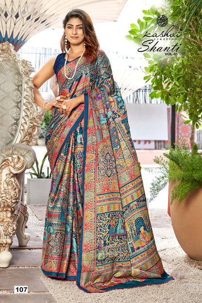 Shanti Vol 1 Kashvi Creation Moss Sarees Exporter Ahmedabad