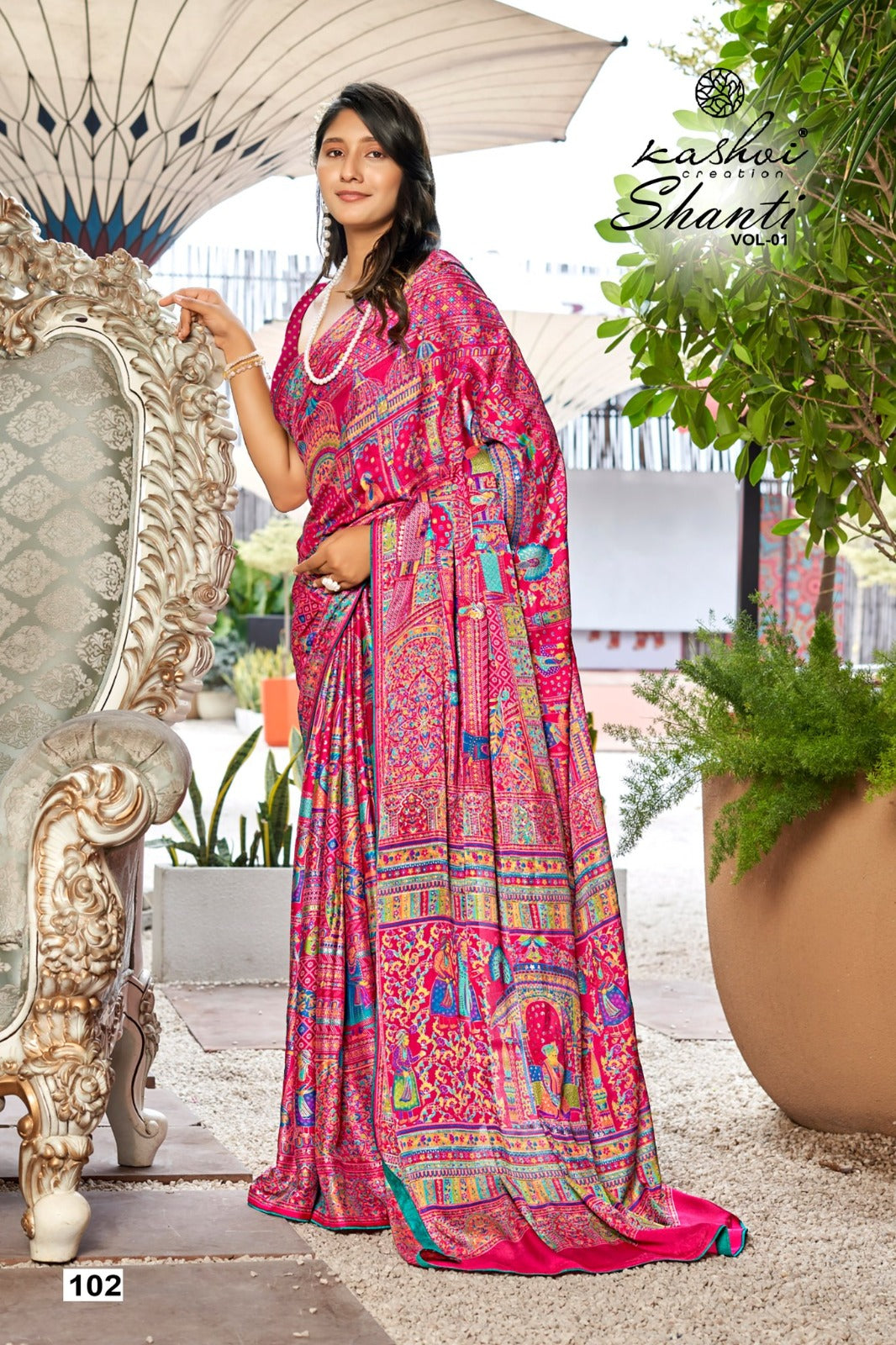 Shanti Vol 1 Kashvi Creation Moss Sarees Exporter Ahmedabad