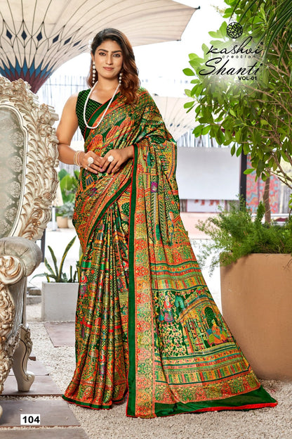 Shanti Vol 1 Kashvi Creation Moss Sarees Exporter Ahmedabad