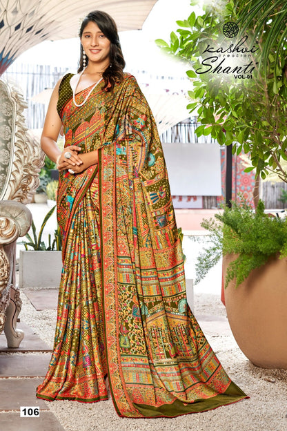 Shanti Vol 1 Kashvi Creation Moss Sarees Exporter Ahmedabad