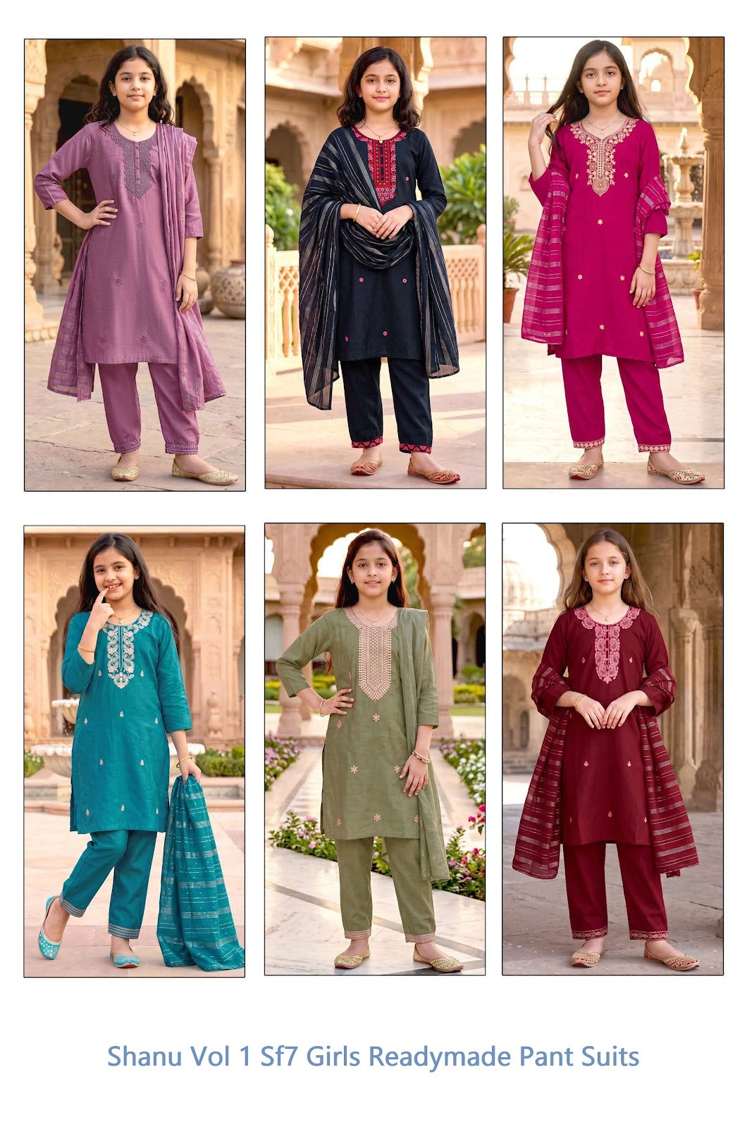 Shanu Vol 1 Sf7 Vetican Girls Readymade Pant Suits Supplier Gujarat