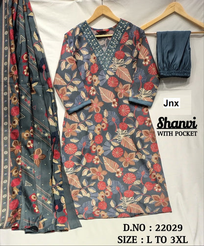 Shanvi Jnx Vartican Print Readymade Pant Style Suits Wholesale