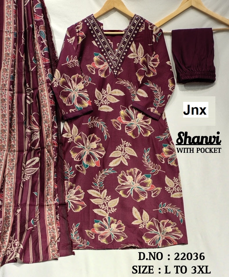 Shanvi Jnx Vartican Print Readymade Pant Style Suits Wholesale