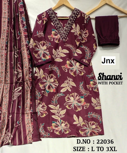 Shanvi Jnx Vartican Print Readymade Pant Style Suits Wholesale