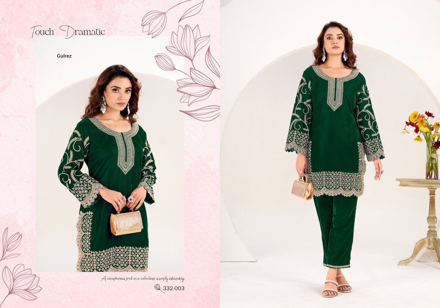 Shanvi Velvet Gulrez Co Ord Set Manufacturer Gujarat