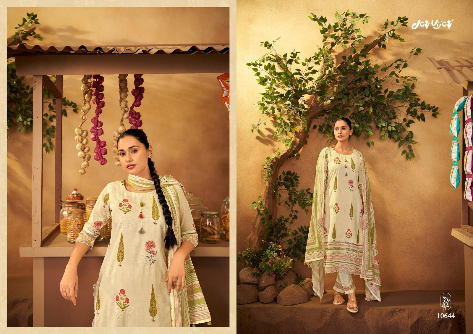 Shararat Jay Vijay Mal Cotton Pant Style Suits Wholesaler Gujarat