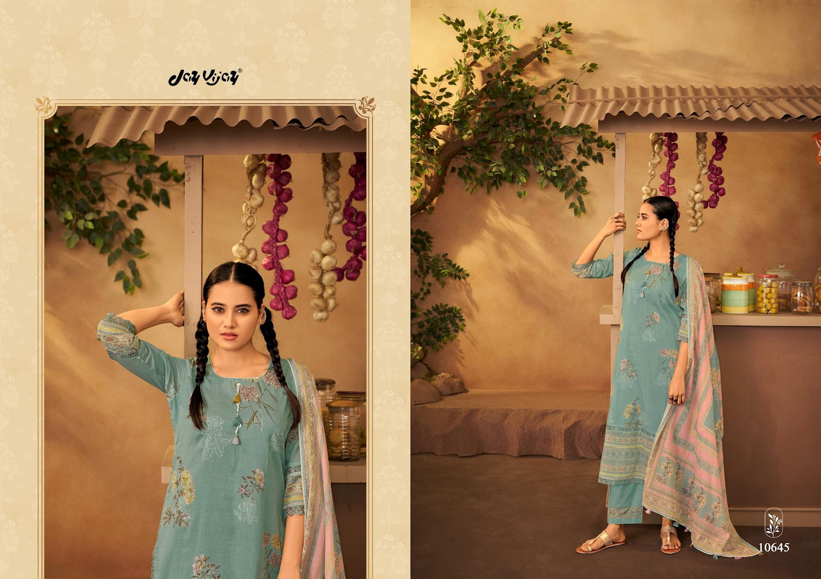 Shararat Jay Vijay Mal Cotton Pant Style Suits Wholesaler Gujarat