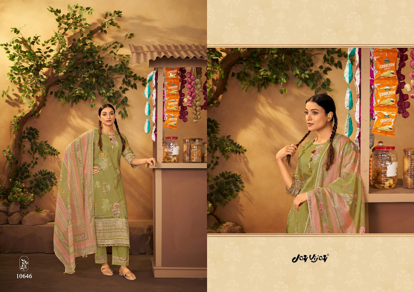 Shararat Jay Vijay Mal Cotton Pant Style Suits Wholesaler Gujarat