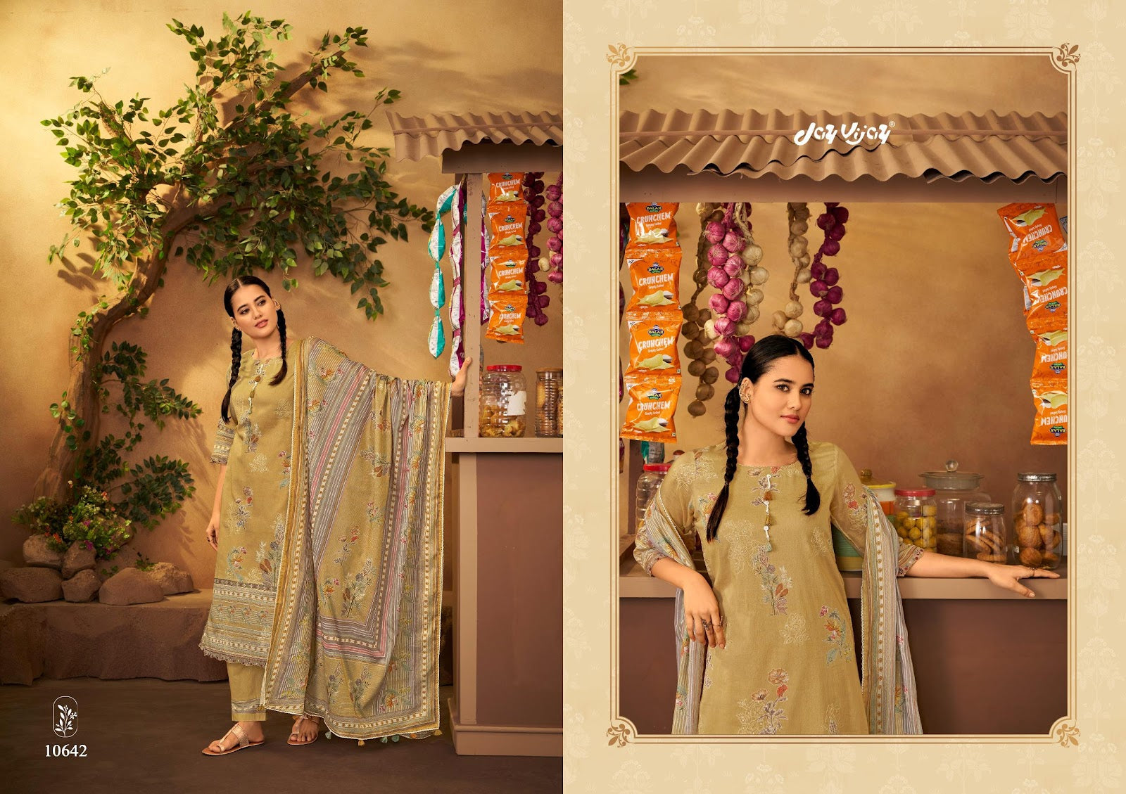 Shararat Jay Vijay Mal Cotton Pant Style Suits Wholesaler Gujarat