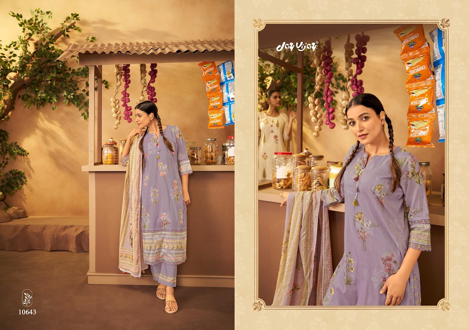 Shararat Jay Vijay Mal Cotton Pant Style Suits Wholesaler Gujarat
