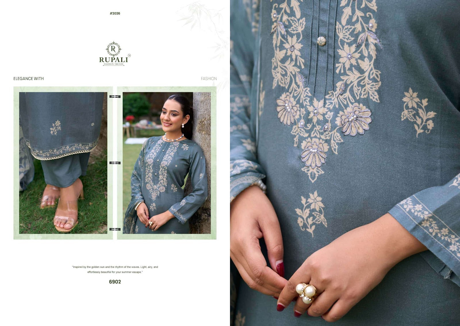 Shararat Rupali Jam Satin Pant Style Suits Wholesaler Gujarat
