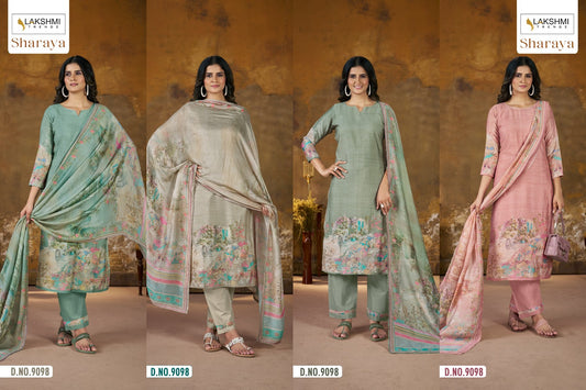 Sharaya 9098 Lakshmi Trendz Viscose Pant Style Suits Exporter Ahmedabad