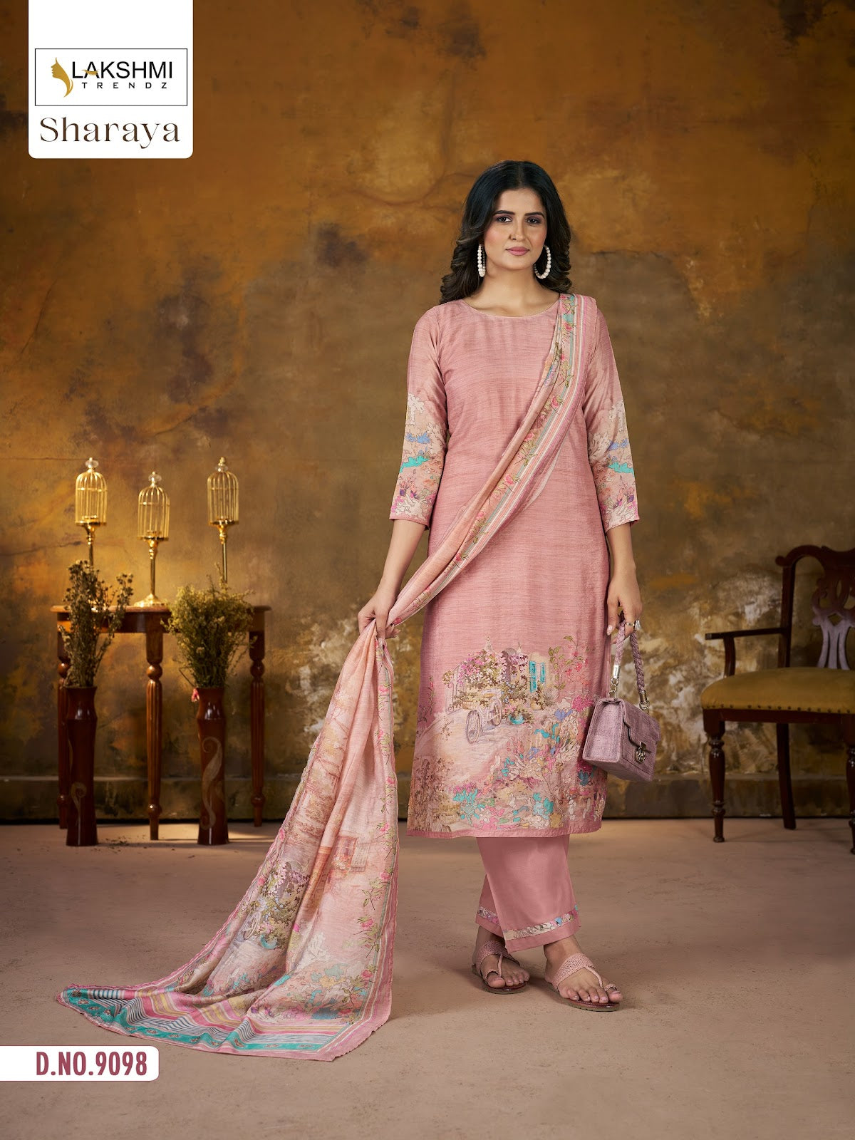 Sharaya 9098 Lakshmi Trendz Viscose Pant Style Suits Exporter Ahmedabad