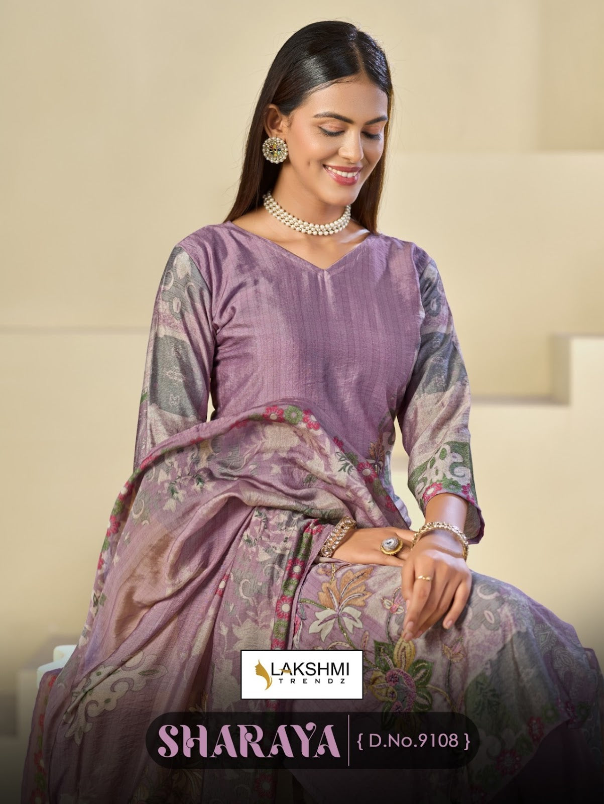 Sharaya 9108 Lakshmi Trendz Viscose Muslin Pant Style Suits Supplier Ahmedabad