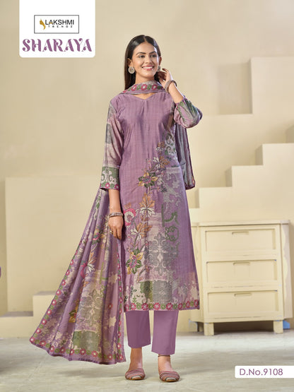 Sharaya 9108 Lakshmi Trendz Viscose Muslin Pant Style Suits Supplier Ahmedabad