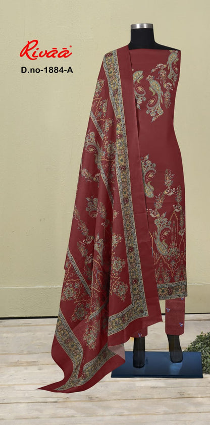 Sharbati 1884 Rivaa Pashmina Suits Supplier India