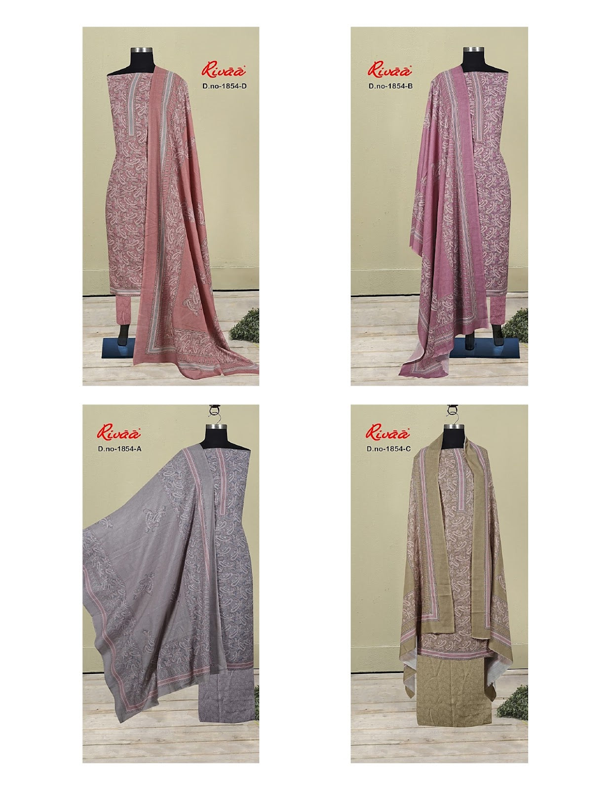 Sharbati Skd 1854 Rivaa Pashmina Suits Exporter Ahmedabad