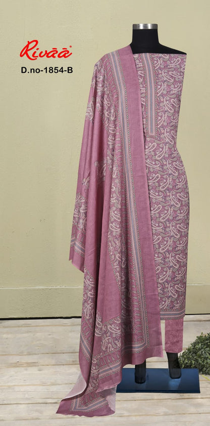 Sharbati Skd 1854 Rivaa Pashmina Suits Exporter Ahmedabad