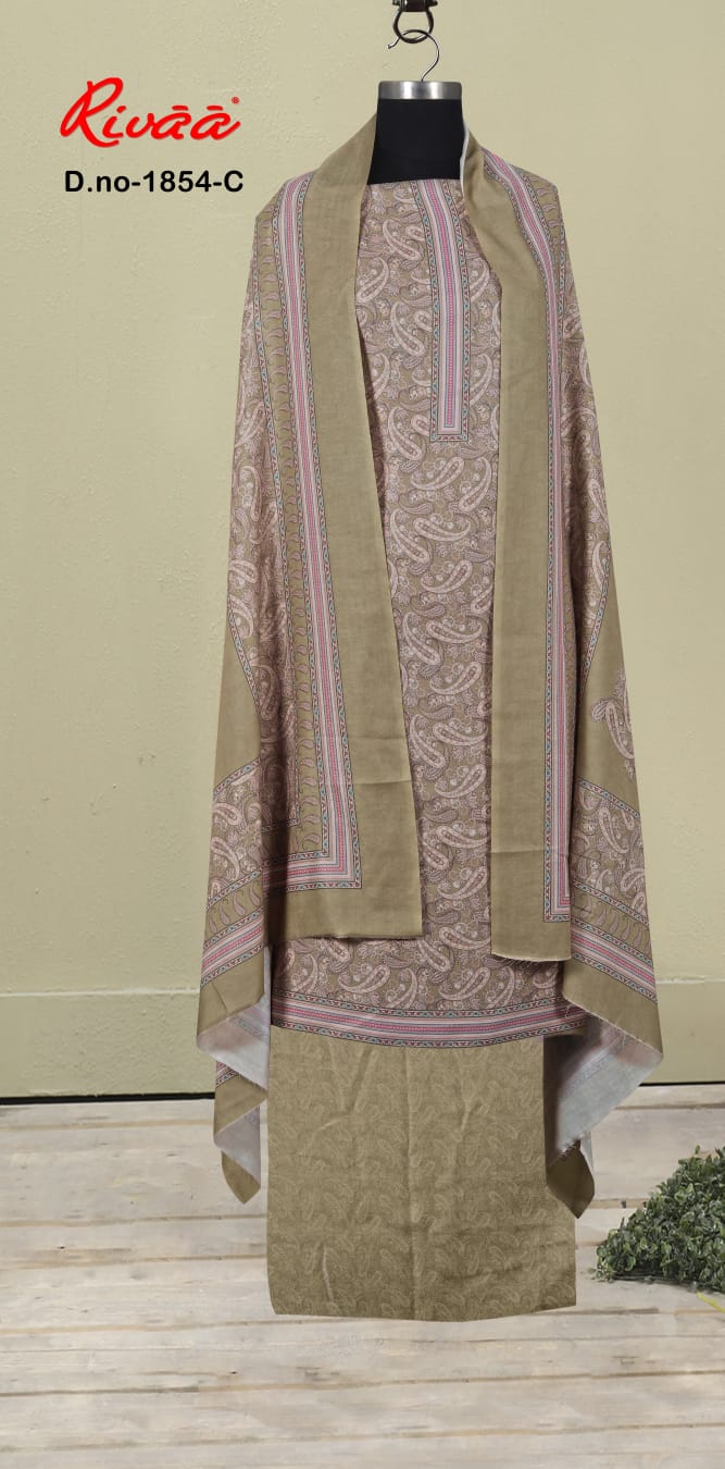 Sharbati Skd 1854 Rivaa Pashmina Suits Exporter Ahmedabad