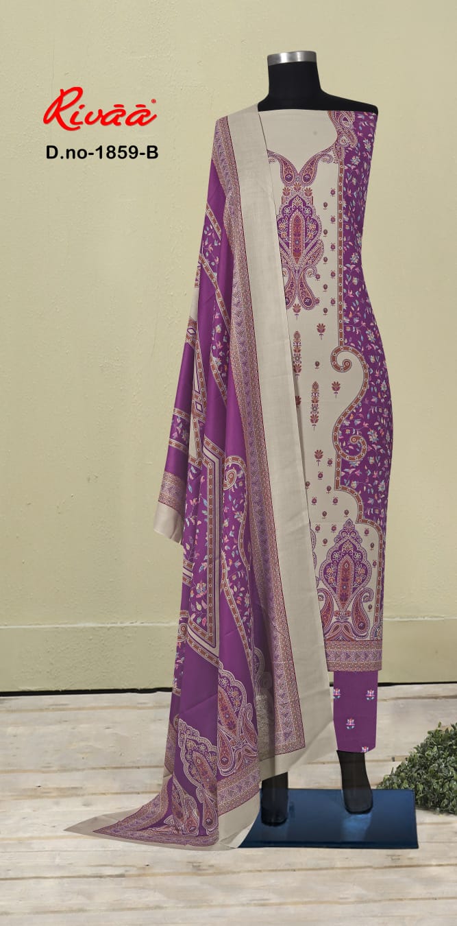 Sharbati Skd 1859 Rivaa Pashmina Suits Exporter Ahmedabad