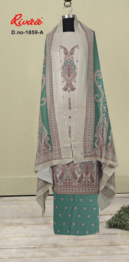 Sharbati Skd 1859 Rivaa Pashmina Suits Exporter Ahmedabad