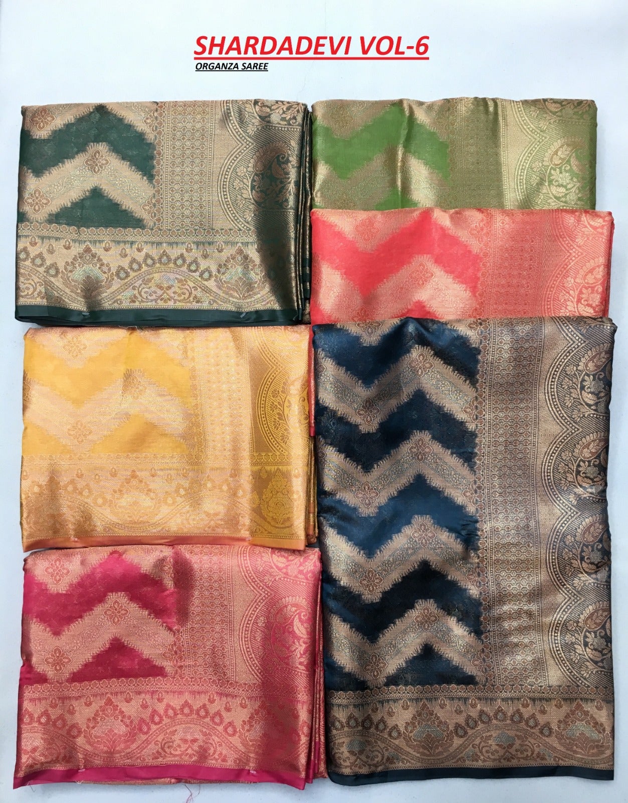 Shardadevi Shakunt Organza Sarees Wholesale Rate