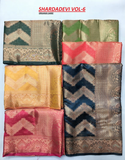 Shardadevi Shakunt Organza Sarees Wholesale Rate