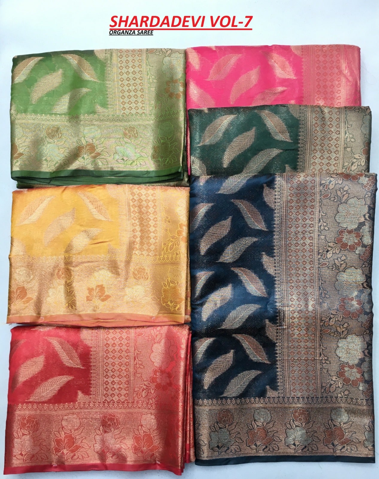 Shardadevi Shakunt Organza Sarees Wholesale Rate