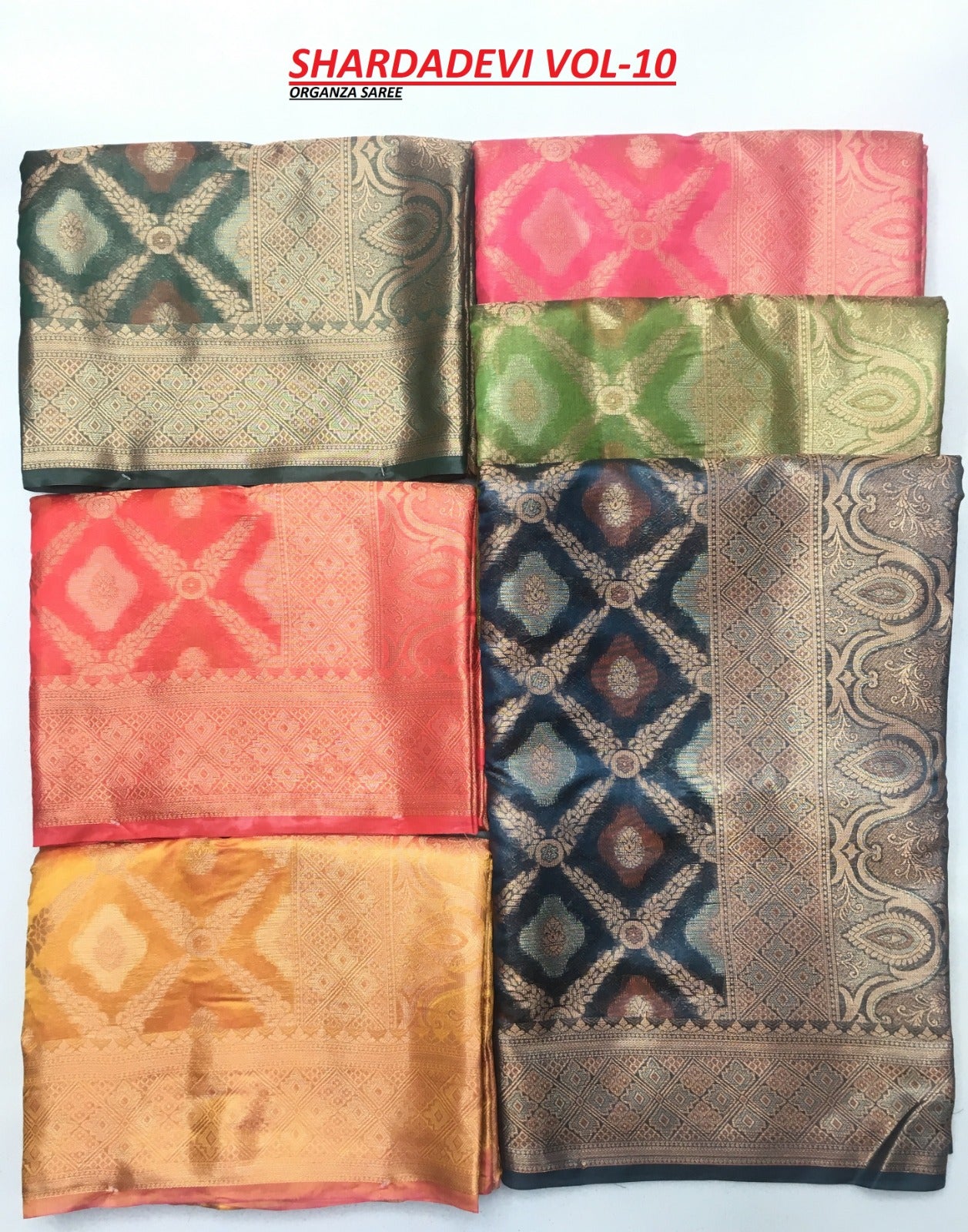 Shardadevi Shakunt Organza Sarees Wholesale Rate