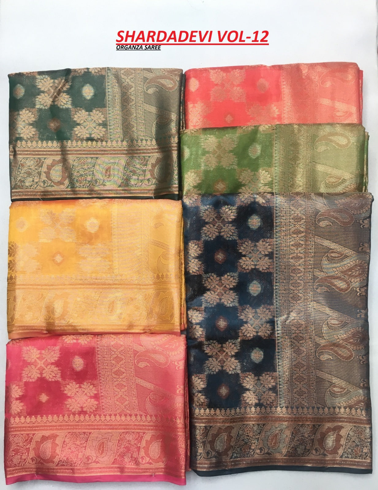 Shardadevi Shakunt Organza Sarees Wholesale Rate
