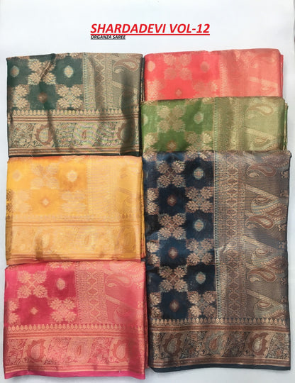 Shardadevi Shakunt Organza Sarees Wholesale Rate
