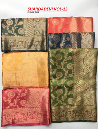 Shardadevi Shakunt Organza Sarees Wholesale Rate