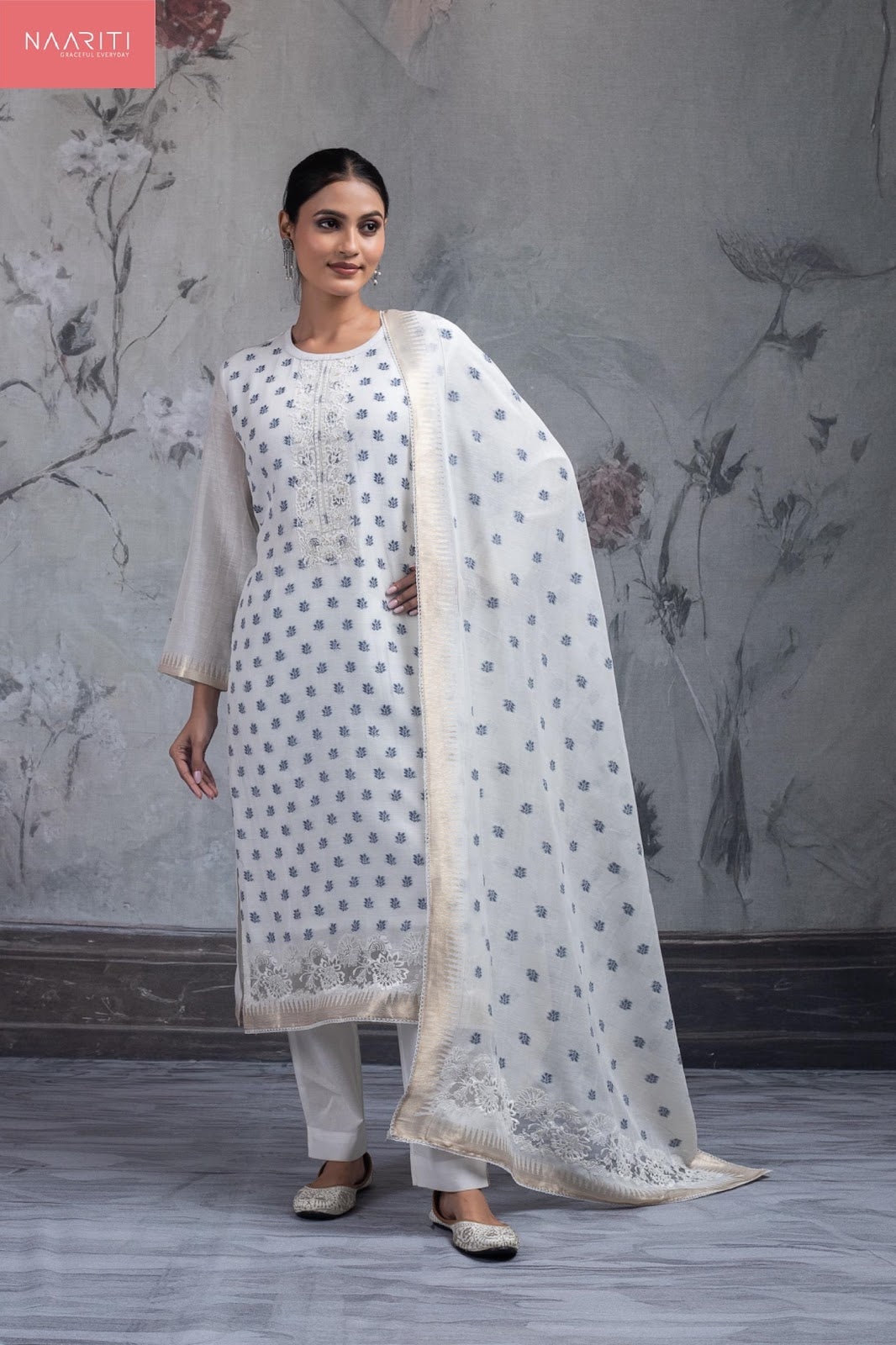 Sharim Naariti Linen Jacquard Pant Style Suits Wholesaler India