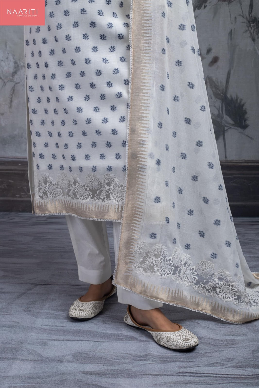 Sharim Naariti Linen Jacquard Pant Style Suits Wholesaler India
