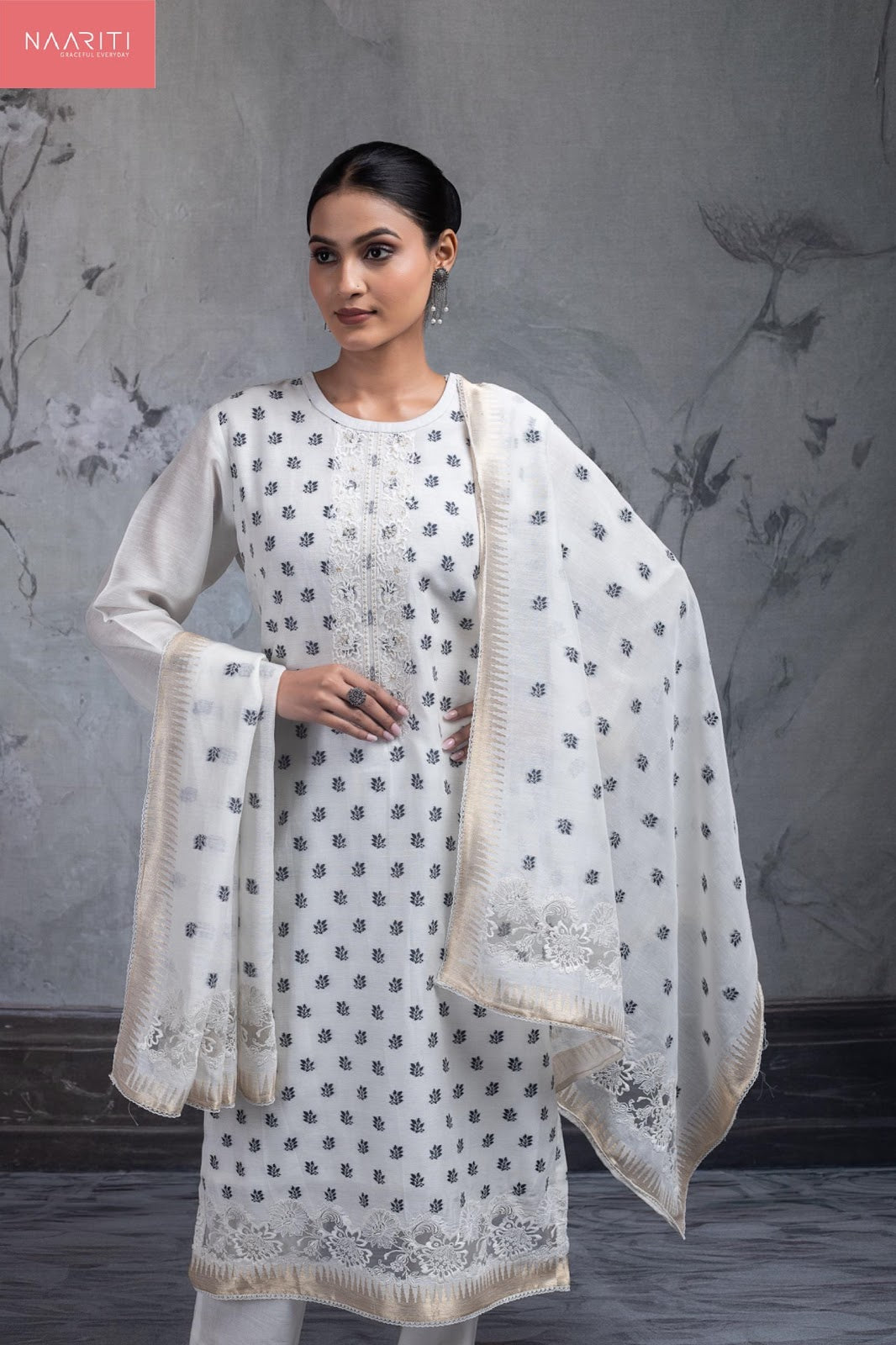 Sharim Naariti Linen Jacquard Pant Style Suits Wholesaler India