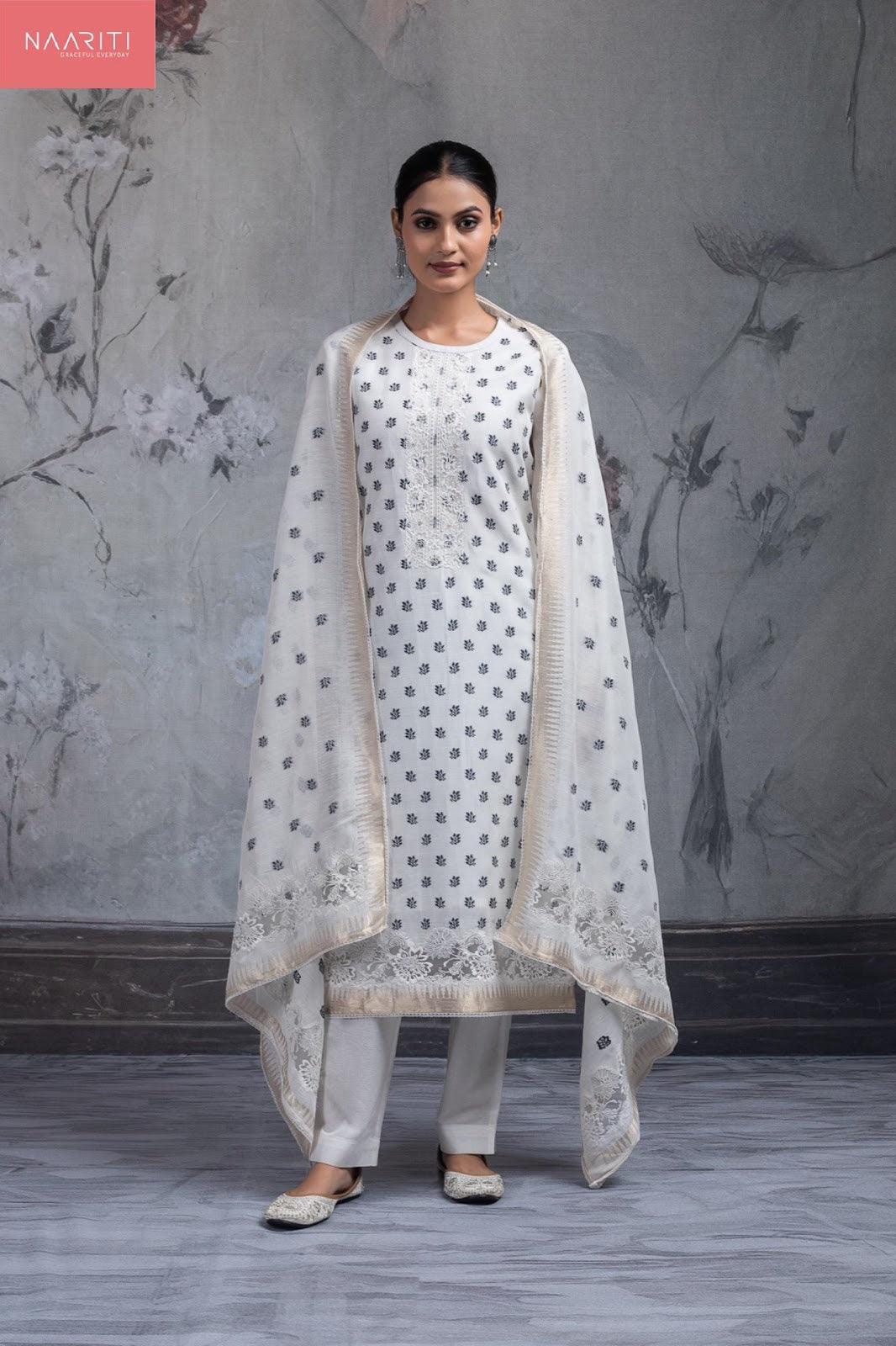 Sharim Naariti Linen Jacquard Pant Style Suits Wholesaler India