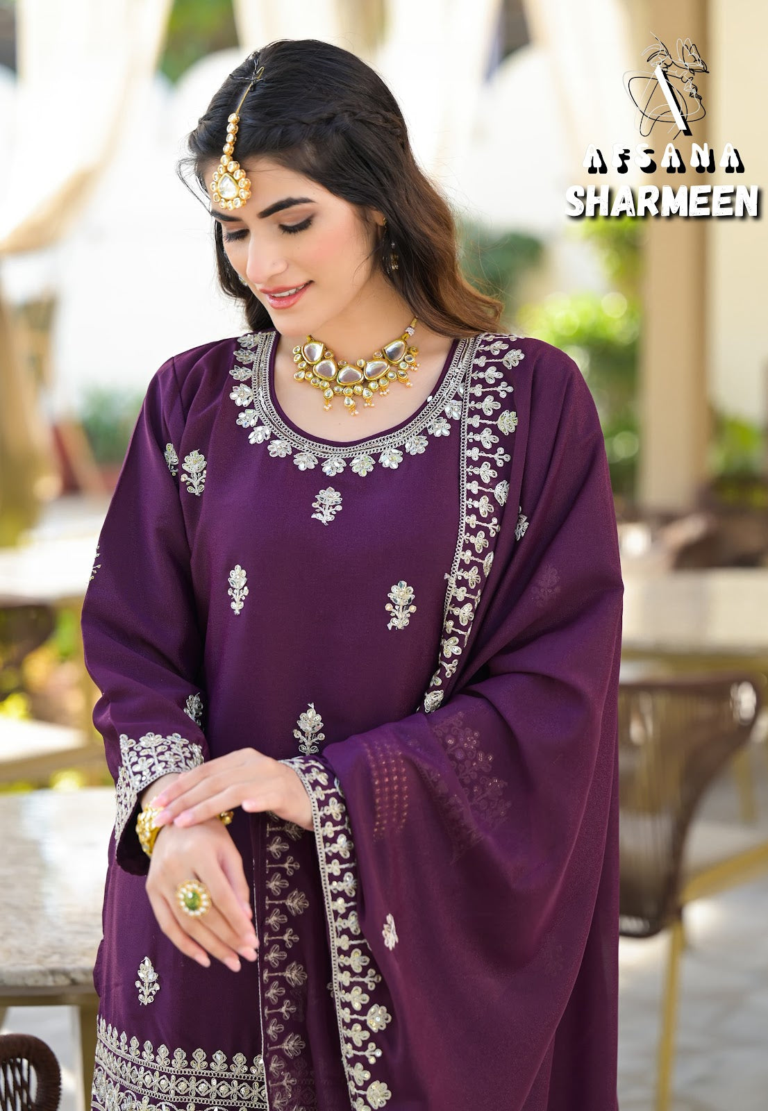 Sharmeen 2 Afsana Georgette Readymade Plazzo Style Suits Exporter Ahmedabad