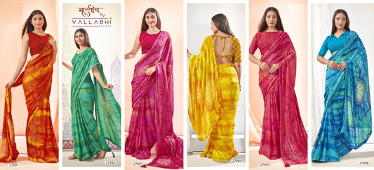 Sharvangi Vallabhi Prints Georgette Sarees Exporter Ahmedabad