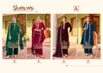 Sharvari Alok Velvet Suits Supplier