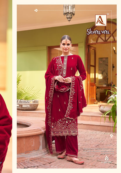 Sharvari Alok Velvet Suits Supplier