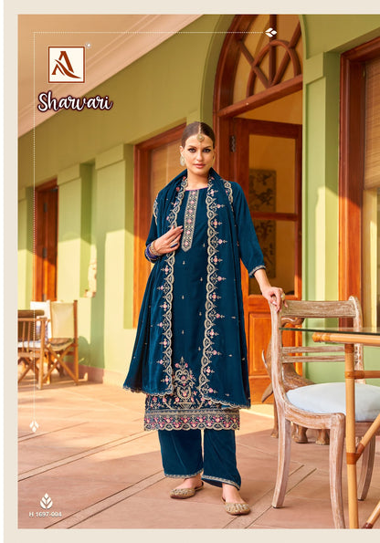 Sharvari Alok Velvet Suits Supplier